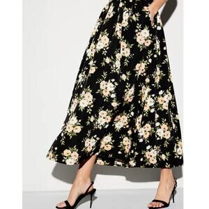 OLD NAVY THE OCCASION | NWT Floral Midi Ball Skirt High Waisted Taffeta | Large